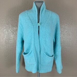 Paddi Murphy Blue Plush Jacket Vintage Spa Collection